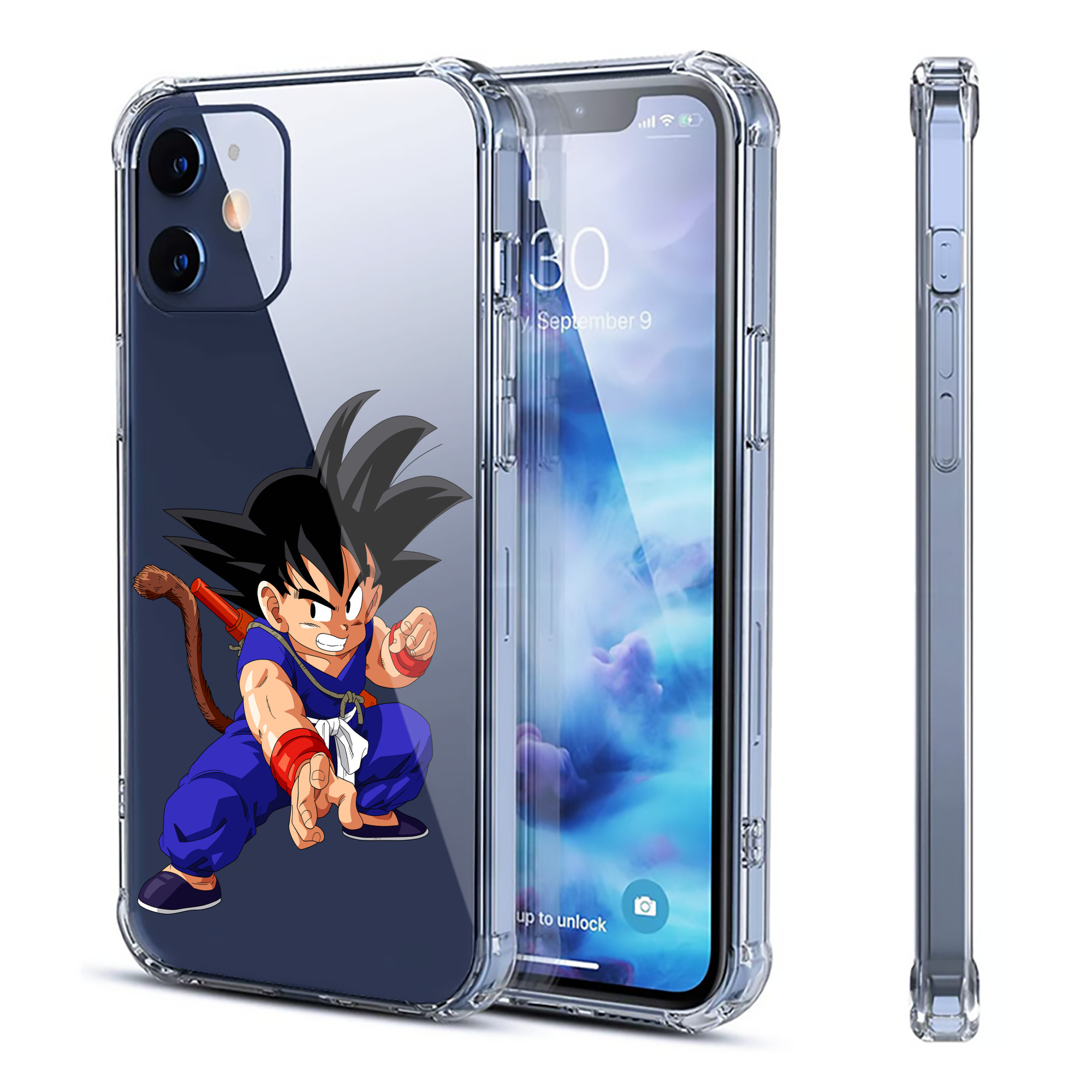 （画像用） ドラゴンボール 孫悟空（そん ごくう）Son Goku カカロット DRAGON BALL Kakarotto 【iPhone 12シリーズ対応】透明スマホケース（クリアソフトケース）
